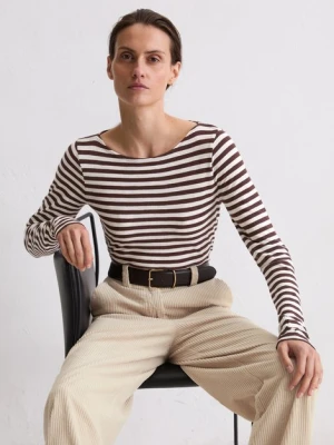 Regularny longsleeve w paski Marc O'Polo