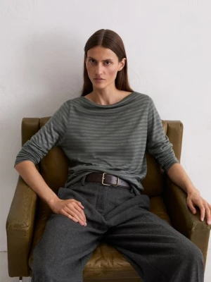 Regularny longsleeve w prążki Marc O'Polo