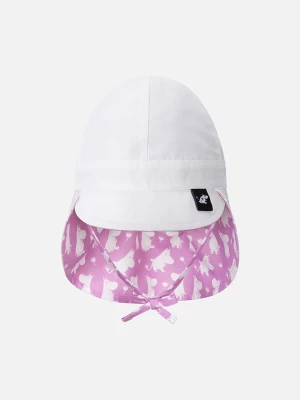 Reima Dwustronna czapka "Moomin" w kolorze fioletowo-białym z osłoną karku rozmiar: 48-50 cm