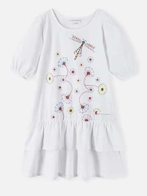 Reima Sukienka "Angervo" w kolorze białym rozmiar: 152