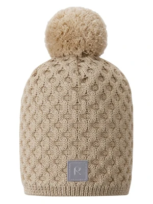 Reima Wełniana czapka "Nyksund" w kolorze beżowym rozmiar: 52 cm