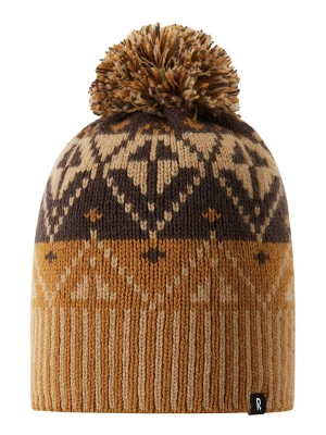 Reima Wełniana czapka "Pohjoinen" w kolorze jasnobrązowym rozmiar: 48-50 cm