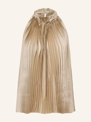 Reiss Bluzka Plisowana Kali beige JASNOBRĄZOWY