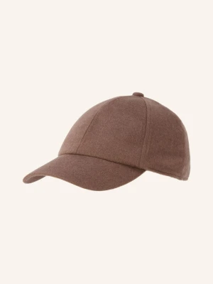 Reiss Czapka Z Daszkiem Flanelowa Sienna beige