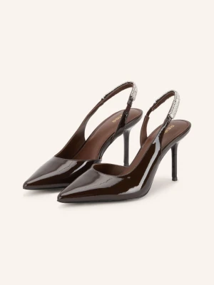 Reiss Czółenka Typu Slingback Magda Z Kamieniami Ozdobnymi rot CIEMNOCZERWONY