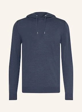 Reiss Dzianinowa Bluza Z Kapturem Holland Z Wełny Merino blau