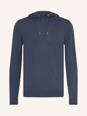 Reiss Dzianinowa Bluza Z Kapturem Holland Z Wełny Merino blau