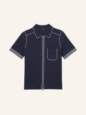 Reiss Dzianinowa Koszula Blake blau