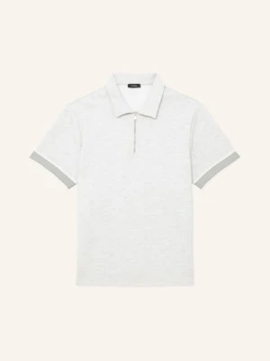 Reiss Dzianinowa Koszulka Polo Bruno grau