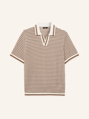 Reiss Dzianinowa Koszulka Polo Carlford braun