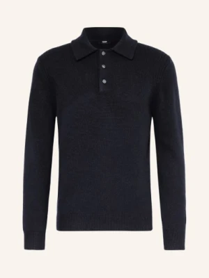 Reiss Dzianinowa Koszulka Polo Deansgate blau
