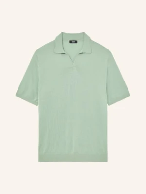 Reiss Dzianinowa Koszulka Polo Duchie Z Wełny Merynosowej gruen