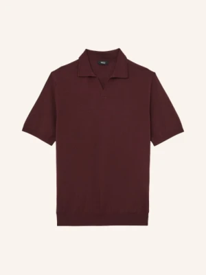 Reiss Dzianinowa Koszulka Polo Duchie Z Wełny Merynosowej rot