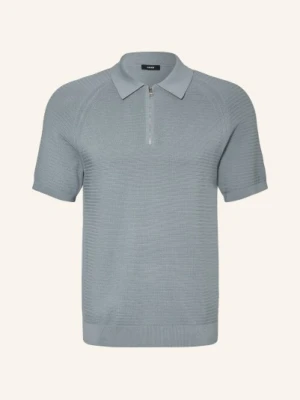 Reiss Dzianinowa Koszulka Polo Estate blau