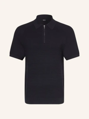 Reiss Dzianinowa Koszulka Polo Estate blau