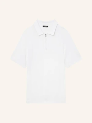 Reiss Dzianinowa Koszulka Polo Estate weiss