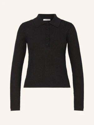 Reiss Dzianinowa Koszulka Polo India schwarz