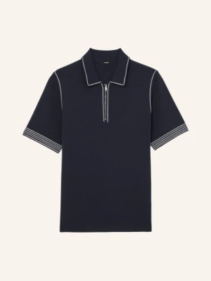 Reiss Dzianinowa Koszulka Polo Mason blau