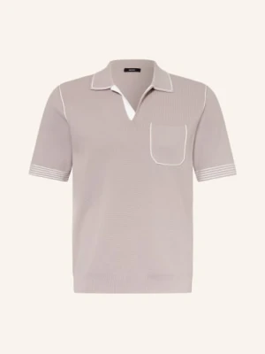 Reiss Dzianinowa Koszulka Polo Newbury beige