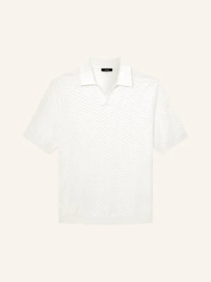 Reiss Dzianinowa Koszulka Polo Sol weiss