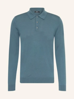 Reiss Dzianinowa Koszulka Polo Trafford blau