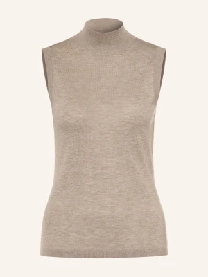 Reiss Dzianinowy Top Evelyn Z Wełny Merynosowej beige