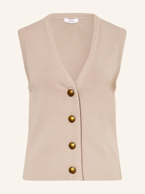 Reiss Kamizelka Z Dzianiny Gaia beige