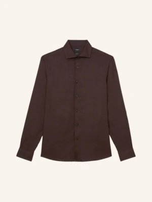 Reiss Koszula Lniana O Kroju Extra Slim Fit braun