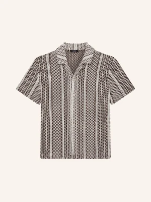 Reiss Koszula Szydełkowa Aetos Comfort Fit braun