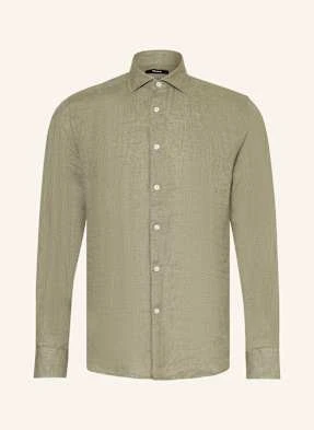 Reiss Koszula Z Lnu Ruban Regular Fit gruen