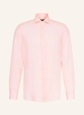 Reiss Koszula Z Lnu Ruban Regular Fit pink