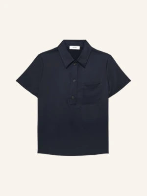 Reiss Koszulka Polo Polly Z Jedwabiu blau