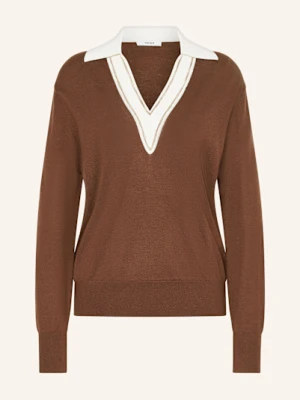 Reiss Koszulka Polo Z Dzianiny braun