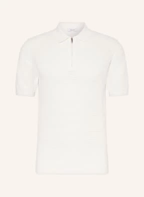 Reiss Koszulka Polo Z Dzianiny Burnham weiss