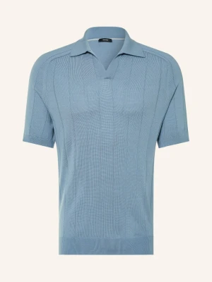 Reiss Koszulka Polo Z Dzianiny Chelmsford Z Wełny Merynosowej blau JASNONIEBIESKI