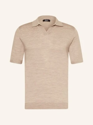 Reiss Koszulka Polo Z Dzianiny Duchie Z Wełny Merino beige
