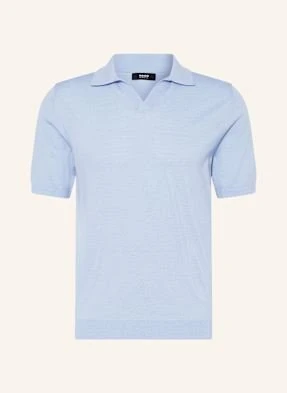 Reiss Koszulka Polo Z Dzianiny Duchie Z Wełny Merino blau