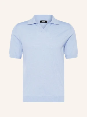 Reiss Koszulka Polo Z Dzianiny Duchie Z Wełny Merino blau