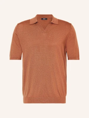 Reiss Koszulka Polo Z Dzianiny Duchie Z Wełny Merino braun