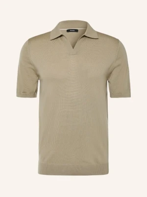 Reiss Koszulka Polo Z Dzianiny Duchie Z Wełny Merynosowej gruen OLIWKOWY
