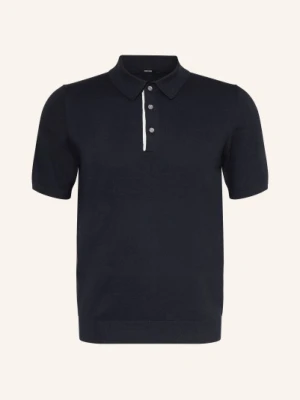 Reiss Koszulka Polo Z Dzianiny Finch Regular Fit blau