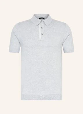 Reiss Koszulka Polo Z Dzianiny Finch Regular Fit grau
