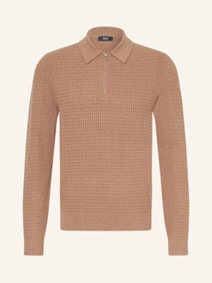 Reiss Koszulka Polo Z Dzianiny Hamilton braun