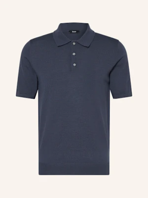 Reiss Koszulka Polo Z Dzianiny Manor Z Wełny Merino blau