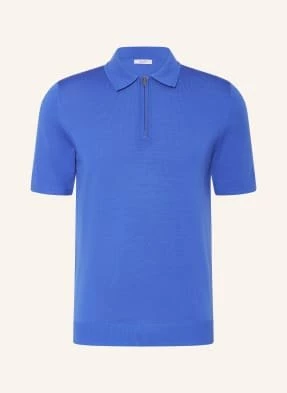 Reiss Koszulka Polo Z Dzianiny Maxwell Z Wełny Merino blau
