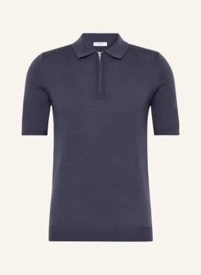 Reiss Koszulka Polo Z Dzianiny Maxwell Z Wełny Merino blau