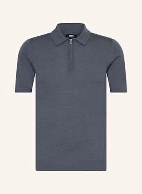 Reiss Koszulka Polo Z Dzianiny Maxwell Z Wełny Merino blau