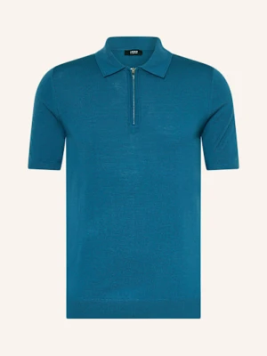 Reiss Koszulka Polo Z Dzianiny Maxwell Z Wełny Merino blau