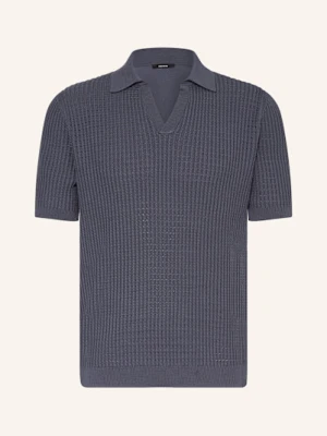 Reiss Koszulka Polo Z Dzianiny Merit blau