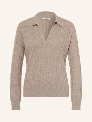 Reiss Koszulka Polo Z Dzianiny Millie beige